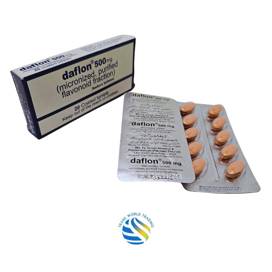 Daflon 500 mg (micronized, purified flavonoid fraction)