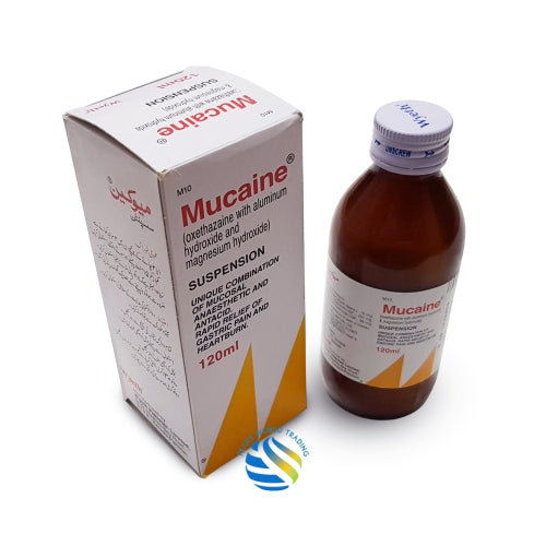 Mucaine (oxethazaine with aluminum hydroxide and magnesium hydroxide)
